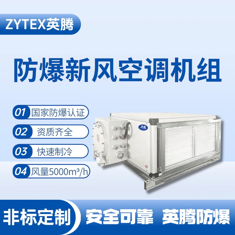 5000風(fēng)量臥式防爆新風(fēng)機組 加氣站使用